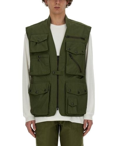 Needles Vest With Pockets - Green