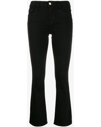 FRAME Slim-fit Cropped Jeans - Black