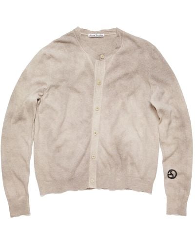 Acne Studios Crew-Neck Cardigan With Buttons - White