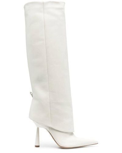 Gia Borghini Rosie 110mm Knee-high Boots - White