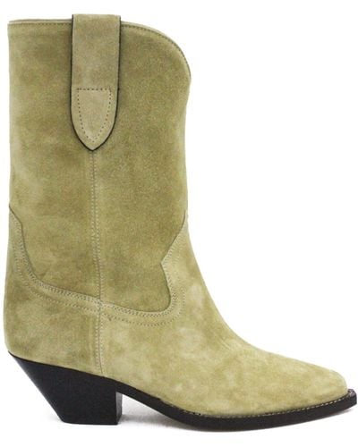 Isabel Marant Suede Duerto Boots - Natural