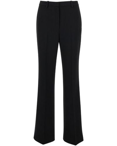Theory Sartorial Trousers With Stretch Pleat - Black