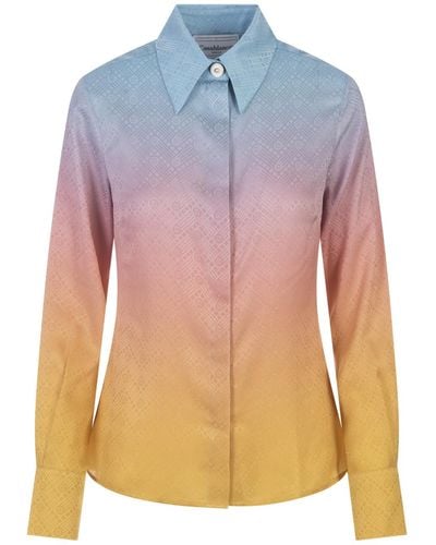 Casablancabrand Ping Pong Gradient Silk Shirt - Pink