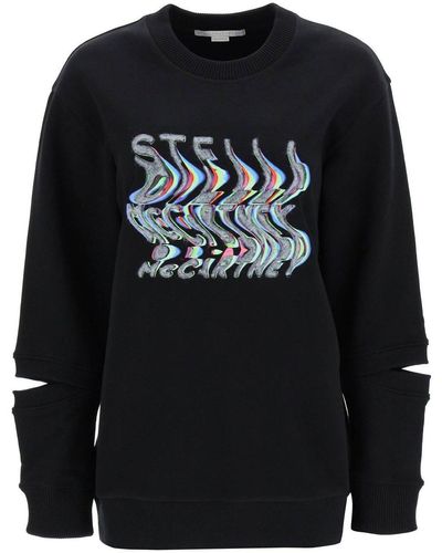 Stella McCartney Logo Detailed Oversized Sweatshirt - Black