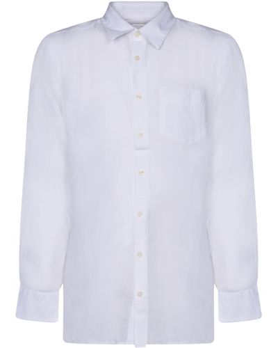 120% Lino Linen Pocket Shirt - White