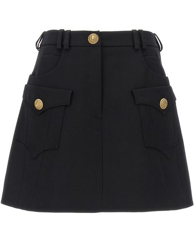 Balmain Mini Skirt Skirts - Black