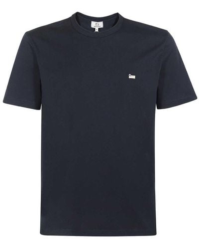 Woolrich Cotton Crew-Neck T-Shirt - Blue