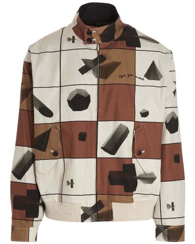 Undercover Print Cotton Jacket - Brown