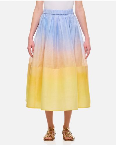 Zimmermann Harmony Midi Skirt - Yellow