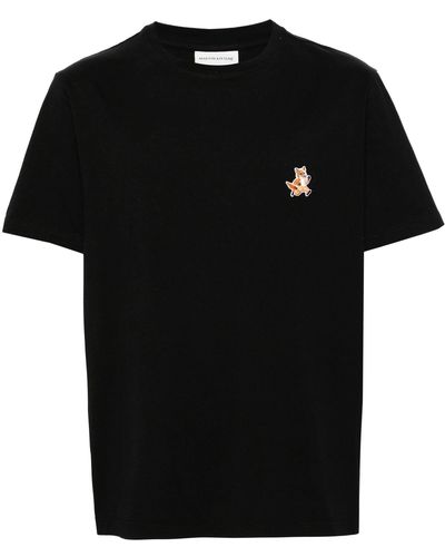 Maison Kitsuné Speedy Fox Cotton T-Shirt - Black