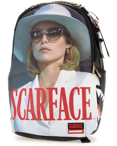 Sprayground Scarface Stairs Vegan Leather Backpack - Black