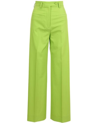 Dolce & Gabbana High-waisted Flared Trousers - Green