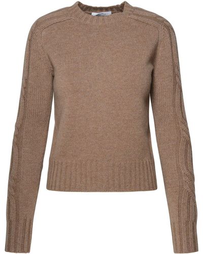 Max Mara Mud Cashmere Sweater - Brown