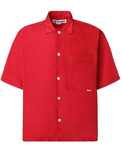 Sunnei Basic Shirt In Stretch Fabric - Red