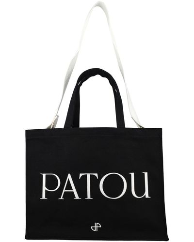 Patou Logo Tote - Black