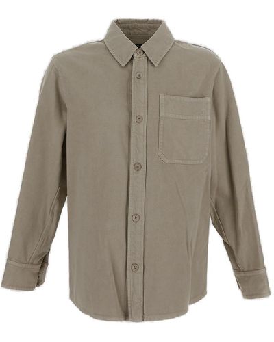 A.P.C. Basile Button-up Overshirt - Gray