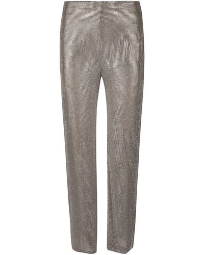 GIUSEPPE DI MORABITO Rhinestone Embellished Trousers - Grey