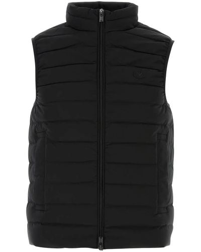Emporio Armani Polyester Sleeveless Down Jacket - Black