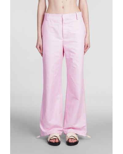 Marni Trousers In Rose-pink Polyamide