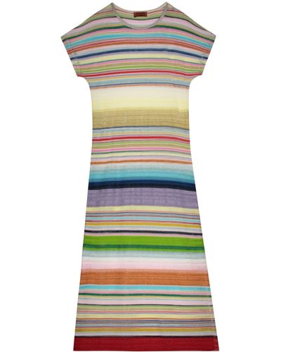 Missoni Knitted Cover-Up Dress - Green
