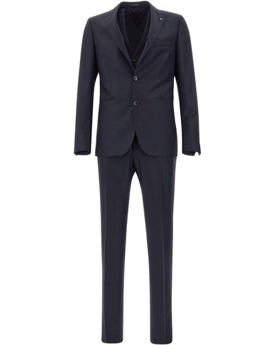 Tagliatore Cool Super 130S Wool Two-Piece Suit - Blue