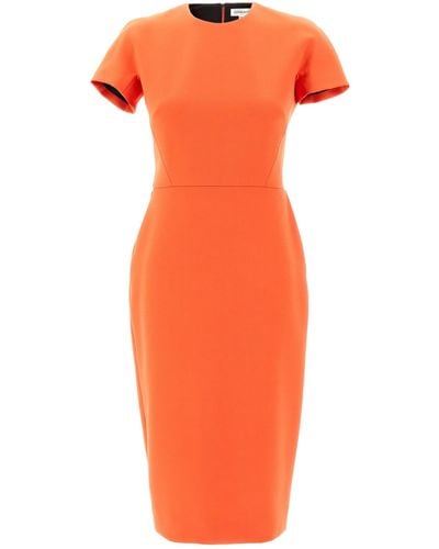 Victoria Beckham Fitted Dress Dresses - Orange