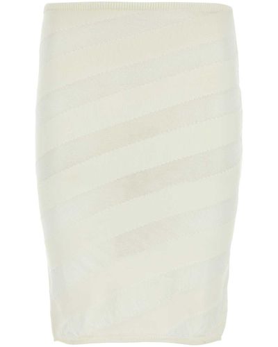 GIMAGUAS Ivory Viscose Blend Skirt - White