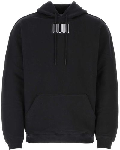 VTMNTS Cotton Blend Oversize Sweatshirt - Black