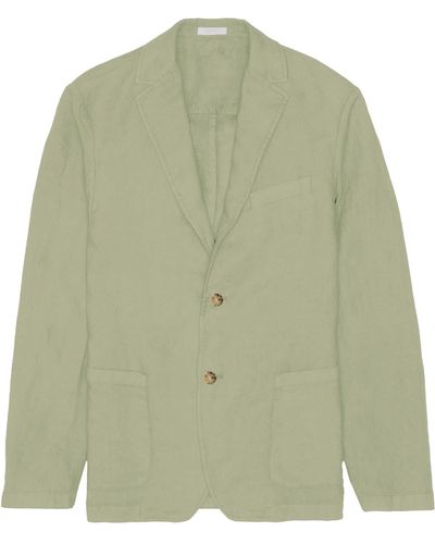 Altea Linen Single-Breasted Jacket - Green