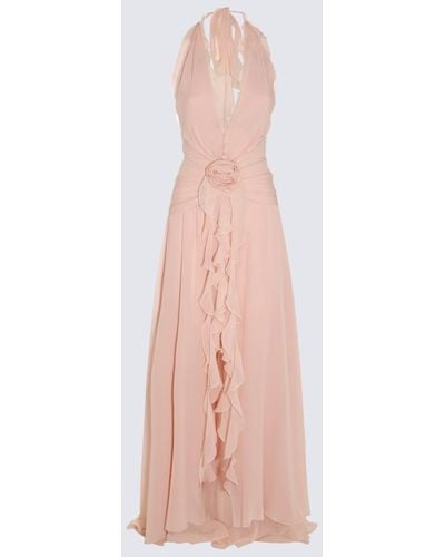 Blumarine Silk Maxi Dress - Pink