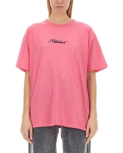 Moschino T-Shirt With Logo - Pink