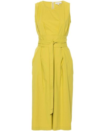 Antonelli Avocado Stretch-Cotton Dress - Yellow