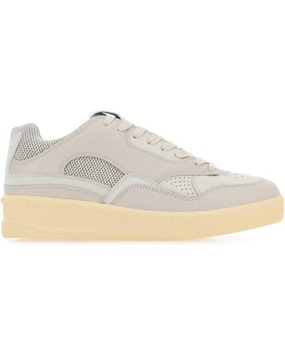 Jil Sander Canvas And Rubber Basket Trainers - White
