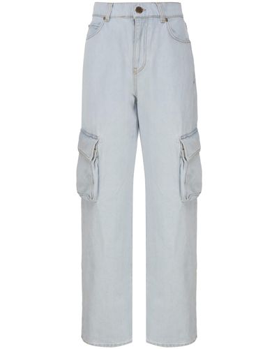 Pinko Denim Cargo Jeans - Gray