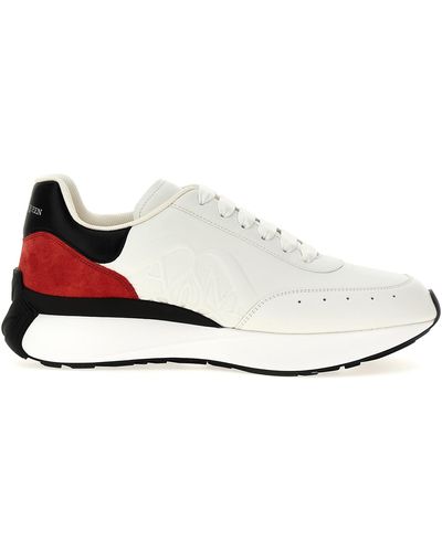 Alexander McQueen Logo Leather Sneakers - White