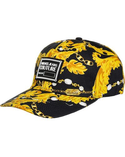 Versace Chain Couture Cotton Hat - Yellow