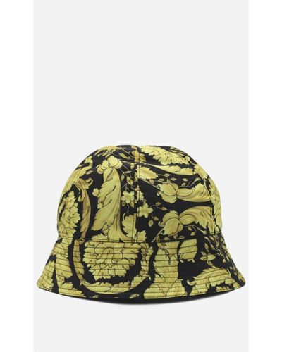 Versace Bucket Hat With All-over Baroque Print - Green