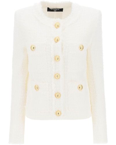 Balmain Tweed Jacket - White