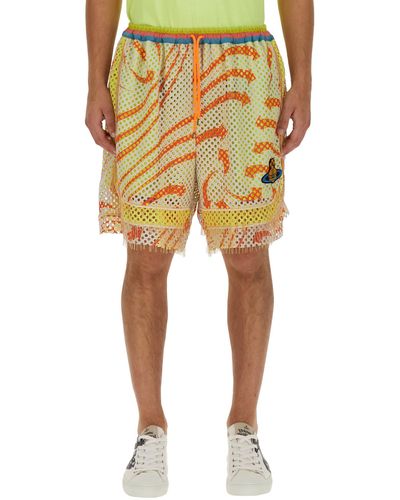 Vivienne Westwood Shorts With Print - Yellow