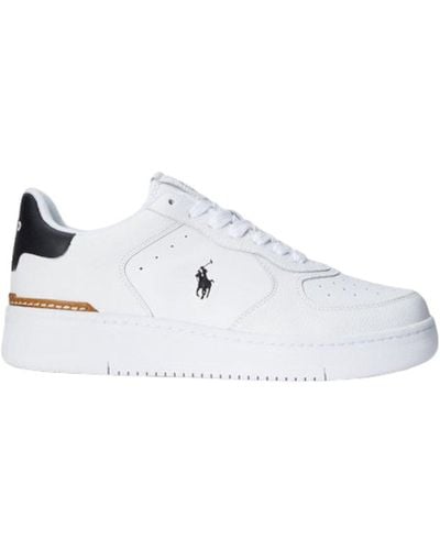 Polo Ralph Lauren Logo Printed Low-top Sneakers - White