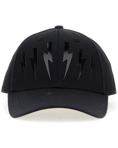 Neil Barrett Baseball Hat With Logo - Black
