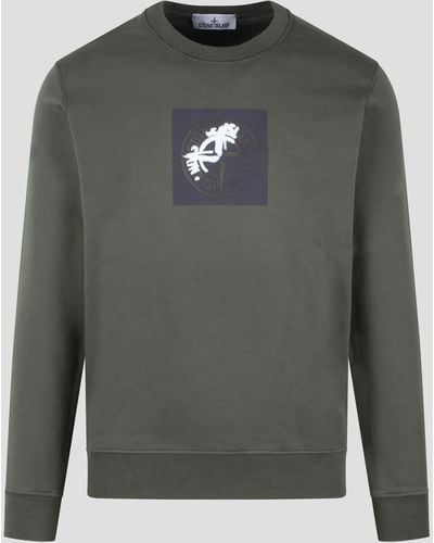 Stone Island Industrial One Print Sweatshirt - Gray