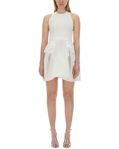 Alexander McQueen Mini Hybrid Dress - White
