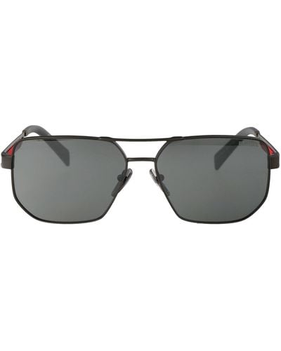 Prada Linea Rossa Aviator Sunglasses - Grey