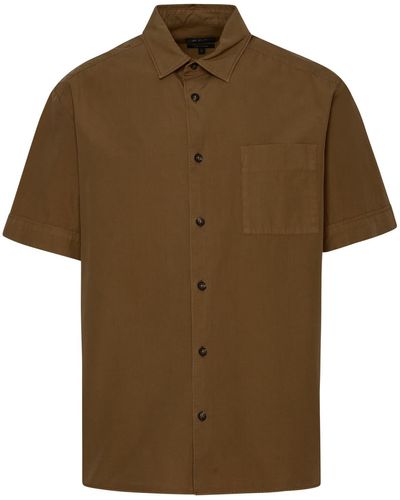 A.P.C. Brown Cotton Viscose Viscose Shirt On The Black