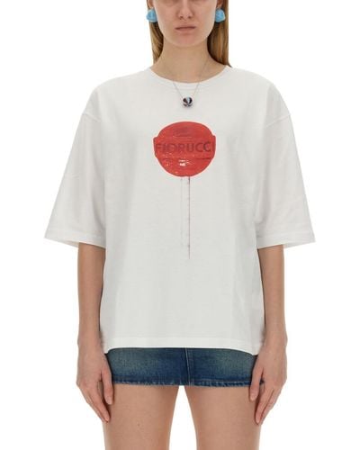 Fiorucci Lollipop Print T-Shirt - White