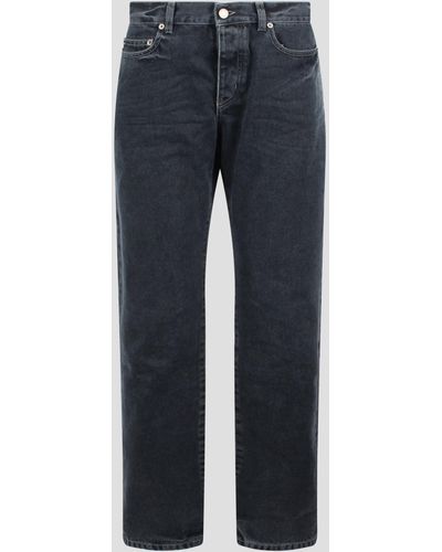 Saint Laurent Dark Denim Slim Fit Jeans - Blue