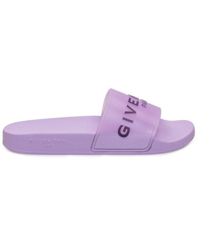 Givenchy Paris Flat Sandals - Purple