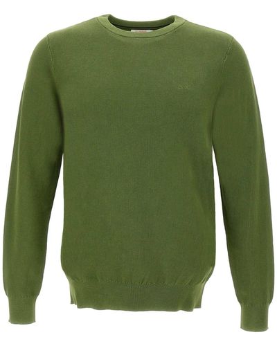 Sun 68 Round Vintage Sweater Cotton - Green