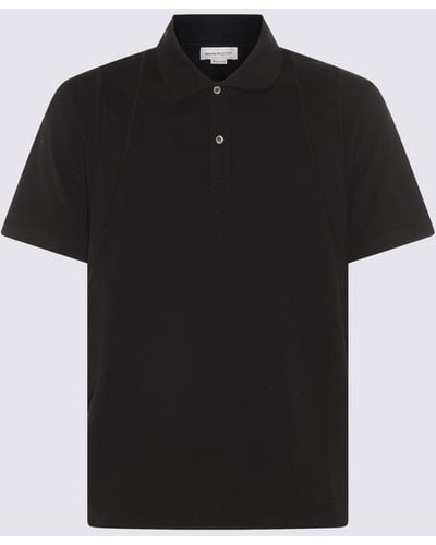 Alexander McQueen Cotton Polo Shirt - Black